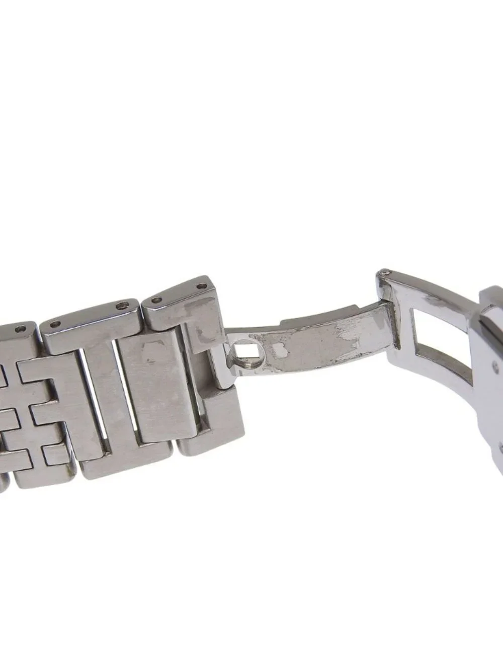 Fendi Forever Date Stainless Steel Quartz Analog Display Black Dial Watch